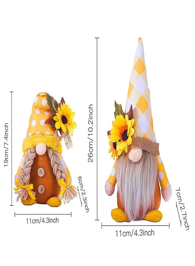 Eimilaly Sunflower Spring Gnomes Decorations for Home, Tomte Gnomes Decor Set for Holiday Ornaments or Other Theme Party Gnome Decor - 2PCS - Image 4